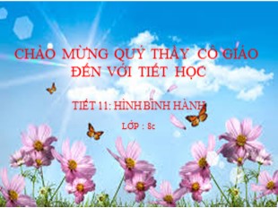 Bài giảng Hình học Lớp 8 - Tiết 11: Hình bình hành