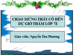 Bài giảng Ngữ văn Lớp 7 - Tiết 22: Từ Hán Việt (Tiếp theo) - Nguyễn Thu Phươn