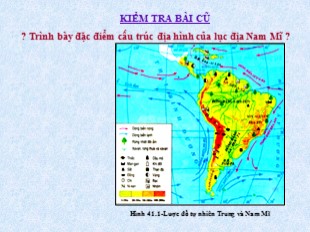 Bài giảng Địa lý Lớp 7 - Tiết 45: Thiên nhiên Trung và Nam Mỹ (Tiếp theo)
