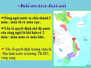 Bài giảng Địa lý Lớp 8 - Bài 34: Các hệ thống sông lớn ở nước ta