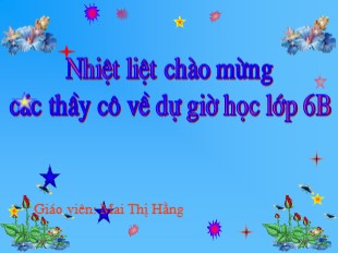 Bài giảng Ngữ văn Lớp 6 - Tiết 41: Danh từ (Tiếp theo) - Mai Thị Hằng