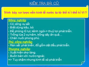 Bài giảng Lịch sử 6 - Bài 20: Từ sau Trưng Vương đến trước Lý Nam Đế (Giữa thế kỷ I - Giữa thế kỷ VI)