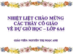 Bài giảng Hình học Lớp 6 - Bài: Tam giác - Nguyễn Thị Ngọc Anh