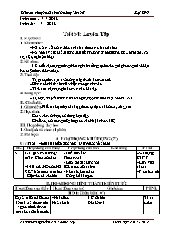 Bài giảng Toán Lớp 6 - Tiết 54: Luyện Tập - Năm học 2017-2018 - Nguyễn Thị Thanh Mỹ