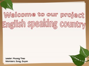Bài giảng Tiếng Anh 8 - Unit 8: English speaking countries - Looking back project