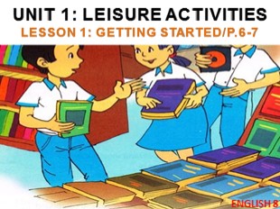 Bài giảng Tiếng Anh Lớp 8 - Unit 1: Leisure activities - Lesson 1: Getting started