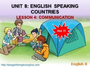 Bài giảng Tiếng Anh Lớp 8 - Unit 8: English speaking countries - Lesson 4: Communication