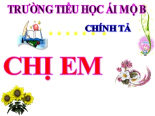 Bài giảng Chính tả Lớp 3 - Tuần 3: Chị em - Trường Tiểu Học Ái Mộ B