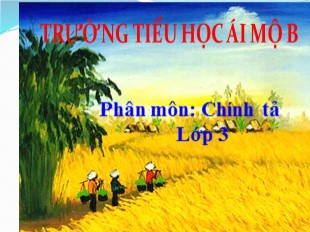 Bài giảng Chính tả Lớp 3 - Tuần 8: Các em nhỏ và cụ già - Trường Tiểu Học Ái Mộ B