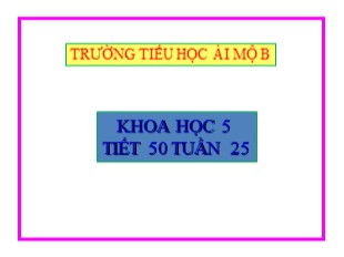 Bài giảng Khoa học Lớp 5 - Tuần 25: Ôn tập vật chất và năng lượng (Tiết 2) - Trường TH Ái Mộ B