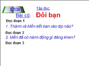 Bài giảng Tập đọc Lớp 3 - Tuần 16: Về quê ngoại