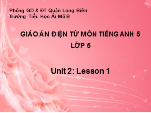 Bài giảng Tiếng Anh Lớp 5 - Unit 2 - Lesson 1 - Trường Tiểu Học Ái Mộ B