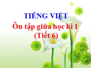 Bài giảng Tiếng Việt 5 - Tuần 10: Ôn tập giữa học kì 1 (Tiết 6)