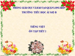 Bài giảng Tiếng Việt 5 - Tuần 10: Ôn tập tiết 2 - Trường Tiểu học Ái Mộ B