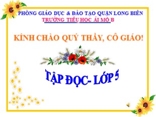 Bài giảng Tiếng Việt 5 - Tuần 13: Tập đọc người gác rừng tí hon - Trường Tiểu học Ái Mộ B