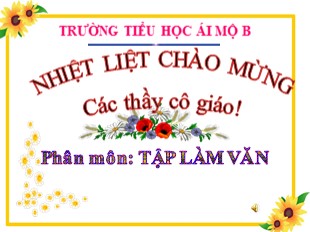 Bài giảng Tiếng Việt 5 - Tuần 25: Viết bài văn thể hiện tình cảm, cảm xúc của bản thân trước một sự việc - Trường Tiểu học Ái Mộ B