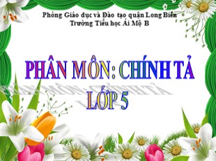 Bài giảng Tiếng Việt 5 - Tuần 32: Tập đọc Sang năm con lên bảy - Trường TH Ái Mộ B