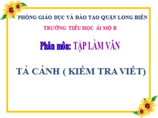 Bài giảng Tiếng Việt 5 - Tuần 5: Tả cảnh (Kiểm tra viết) - Trường TH Ái Mộ B