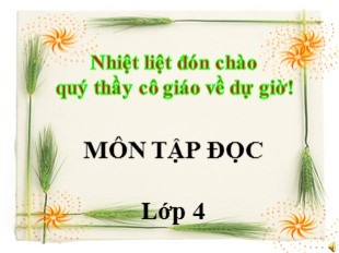 Bài giảng Tiếng Việt Lớp 4 - Tuần 4: Tập đọc Một người chính trực