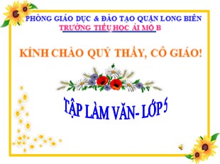 Bài giảng Tiếng Việt Lớp 5 - Tuần 13: Luyện tập tả người, tả ngoại hình - Trường Tiểu học Ái Mộ B