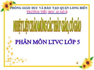 Bài giảng Tiếng Việt Lớp 5 - Tuần 33: Ôn tập về dấu gạch - Trường TH Ái Mộ B