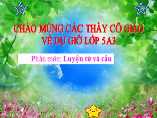 Bài giảng Tiếng Việt Lớp 5 - Tuần 8: Luyện từ và câu