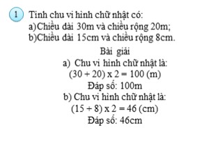 Bài giảng Toán 3 - Tuần 18: Luyện tập trang 89