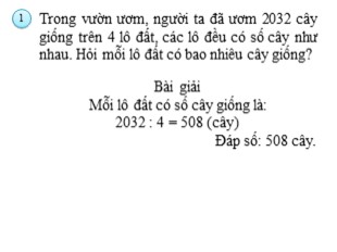 Bài giảng Toán 3 - Tuần 25: Luyện tập trang 129