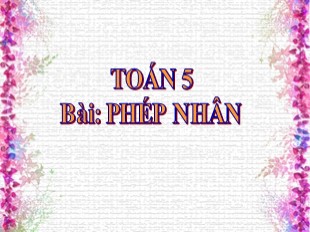 Bài giảng Toán 5 - Tuần 31: Phép nhân