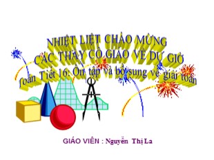 Bài giảng Toán 5 - Tuần 4: Ôn ập và bổ sung về giải toán