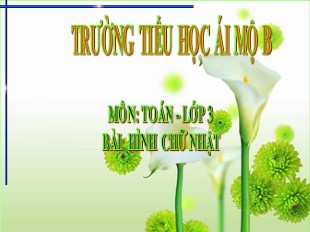 Bài giảng Toán Lớp 3 - Tuần 17: Hình chữ nhật - Trường TH Ái Mộ B