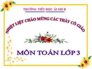 Bài giảng Toán Lớp 3 - Tuần 4: Nhân số có hai chữ số cho số có một chữ số (Có nhớ) - Trường TH Ái Mộ B