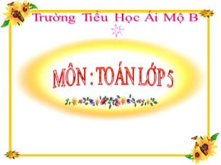 Bài giảng Toán Lớp 5 - Tiết 28: Luyện tập - Trường TH Ái Mộ B