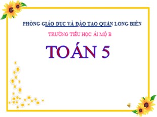 Bài giảng Toán Lớp 5 - Tuần 2: Luyện tập - Trường TH Ái Mộ B