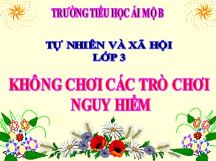 Bài giảng Tự nhiên và xã hội Lớp 3 - Bài 26: Không chơi các trò chơi nguy hiểm - Trường TH Ái Mộ B