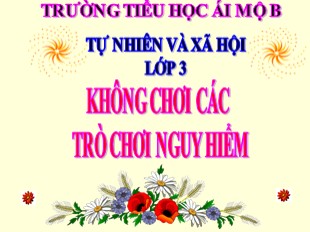 Bài giảng Tự nhiên và xã hội Lớp 3 - Tuần 14: Không chơi các trò chơi nguy hiểm - Trường TH Ái Mộ B