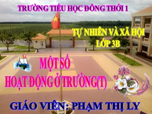 Bài giảng Tự nhiên và xã hội Lớp 3 - Tuần 14: Một số hoạt động ở trường (Tiếp theo) - Năm học 2019-2020 - Phạm Thị Ly