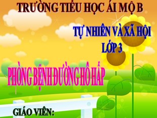 Bài giảng Tự nhiên và xã hội Lớp 3 - Tuần 2: Phòng bệnh đường hô hấp - Trường Tiểu học Ái Mộ B