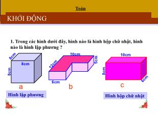 Bài giảng Toán Lớp 5 - Tuần 21: Diện tích xung quanh và diện tích toàn phần của hình hộp chữ nhật