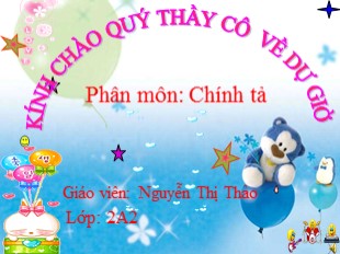 Bài giảng Chính tả Lớp 2 - Tuần 8: Bàn tay dịu dàng - Nguyễn Thị Thảo