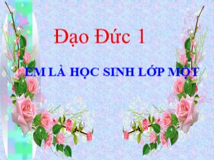 Bài giảng Đạo đức lớp 1 - Tuần 1: Em là học sinh lớp một