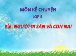 Bài giảng Kể chuyện Lớp 5 - Bài: Kể chuyện Người đi săn và con nai