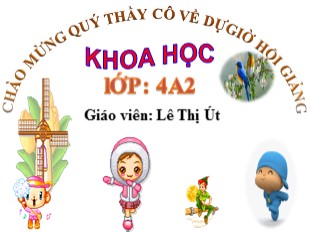 Bài giảng Khoa học 4 - Bài 14: Phòng một số bệnh lây qua đường tiêu hóa - Lê Thị Út