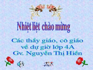 Bài giảng Tiếng Việt 4 - Bài: Động từ