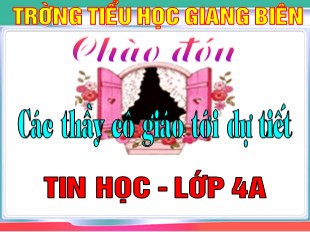 Bài giảng Tin học Lớp 4 - Bài 3: Sử dụng câu lệnh lặp - Trường TH Giang Biên