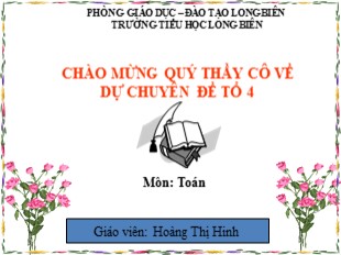 Bài giảng Toán 4 - Bài: Diện tích hình bình hành - Hoàng Thị Hinh