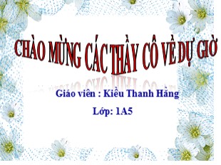 Bài giảng Đạo đức Lớp 1 - Bài: Nghiêm trang khi chào cờ (Tiết 1) - Kiều Thanh Hằng