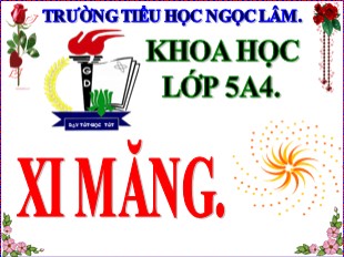 Bài giảng Khoa học Lớp 5 - Tuần 14: Xi măng - Năm học 2019-2020 - Trường Tiểu học Ngọc Lâm