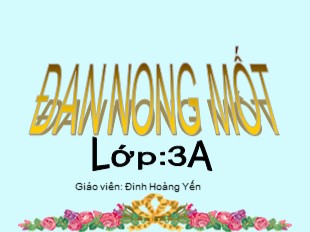 Bài giảng Thủ công 3 - Bài: Đan nong mốt - Đinh Hoàng Yến