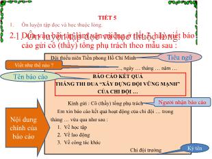 Bài giảng Tiếng Việt 3 - Bài: Ôn tập học kỳ I (Tiết 5)